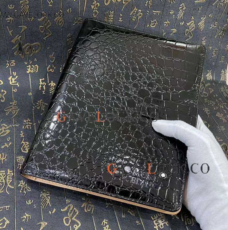 Best Quality Montblanc Crocodile Grain Notepad Holder A5